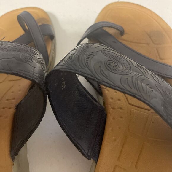 boc BORNVegan Leather Strappy Sandals Navy Blue Size 7 - Picture 14 of 14